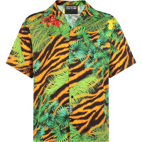 VERSACE JEANS COUTURE 范思哲 男士 粘胶纤维宽松版短袖衬衫B1GVB6B0 S0783