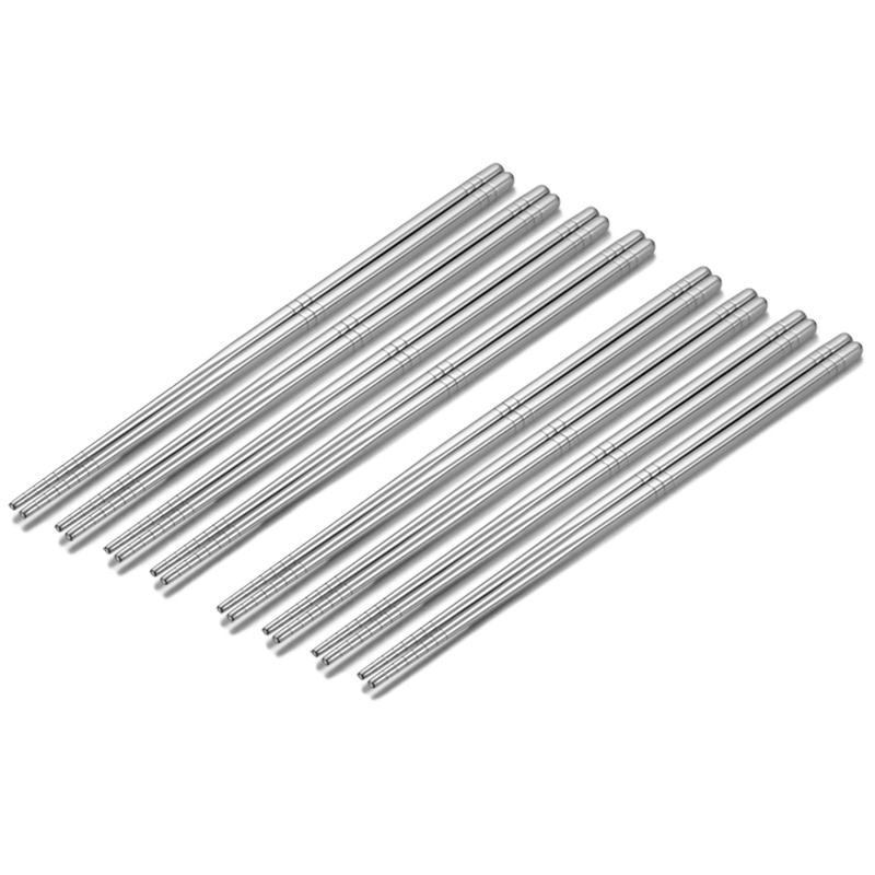 阳光飞歌 8168 304不锈钢餐具中空防滑防烫筷子8双/袋 bd