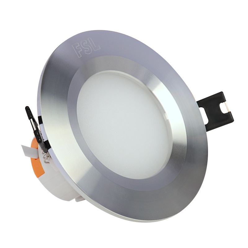 FSL佛山照明 LED筒灯简约现代5-9W全套3寸8-10公分薄款防雾开孔天花洞灯暖光(3300K以下)