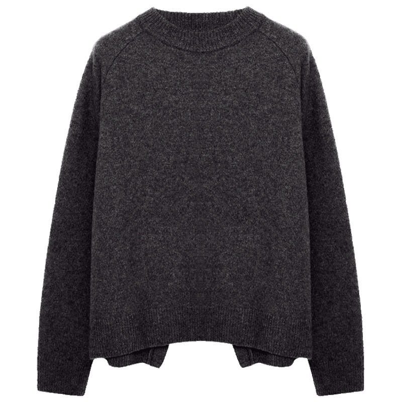 ERDOS 圆领宽松女士牦牛绒针织衫后背交叉设计羊毛衫