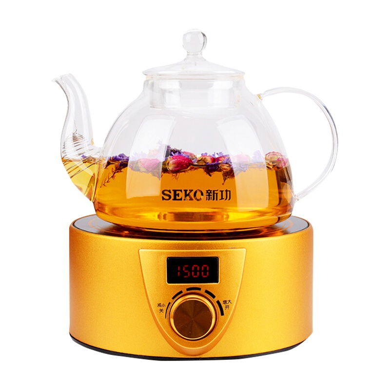 SEKO新功Q6A迷你电陶炉泡茶炉茶具功夫茶玻璃烧水壶 整套茶具煮茶器光波炉 不挑锅