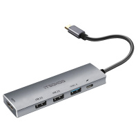 iTSOHOO 集线器Type-C笔记本扩展坞转换器USB-C转HDMI/PD/HUB分线器通用苹果华为小米三星电脑灰色