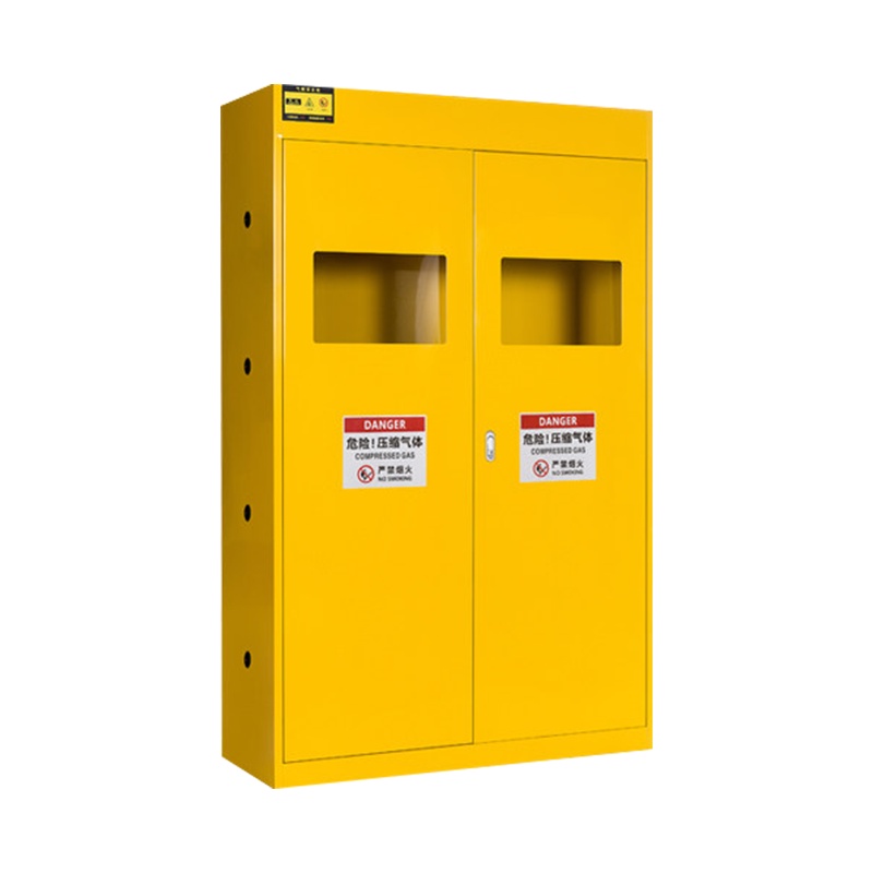 振奥 智能报警气瓶柜煤气瓶防爆防泄漏安全柜 三瓶无报警器灰白色/黄色可选