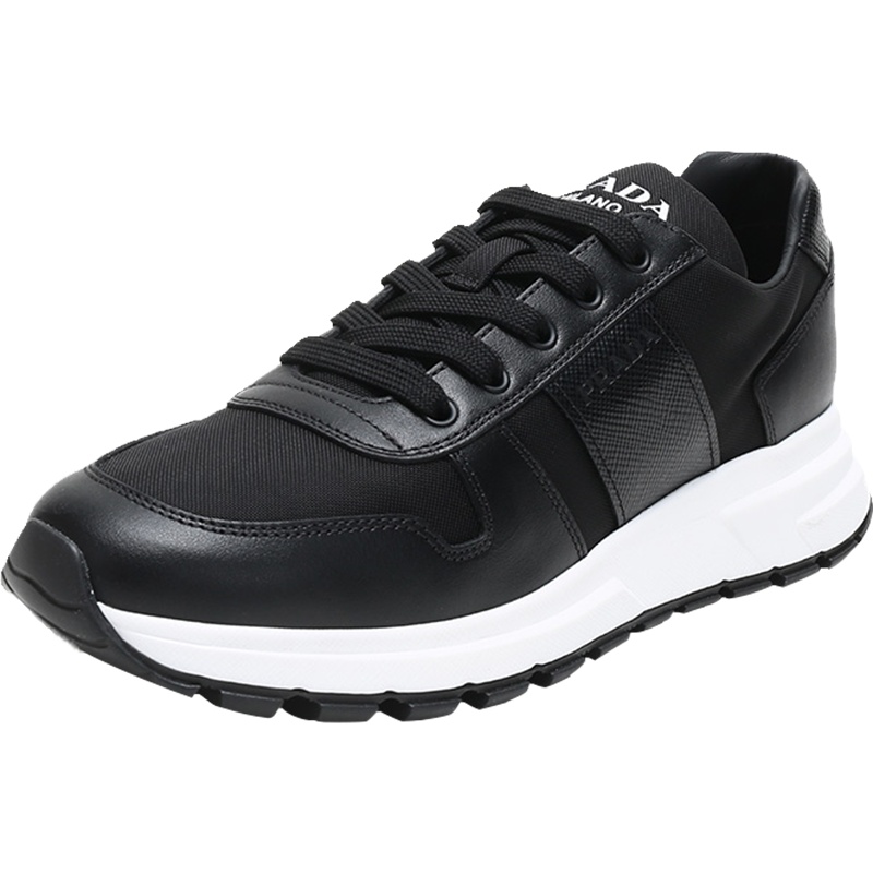 PRADA 普拉达 男士织物配皮休闲运动鞋 4E3463 3L1K