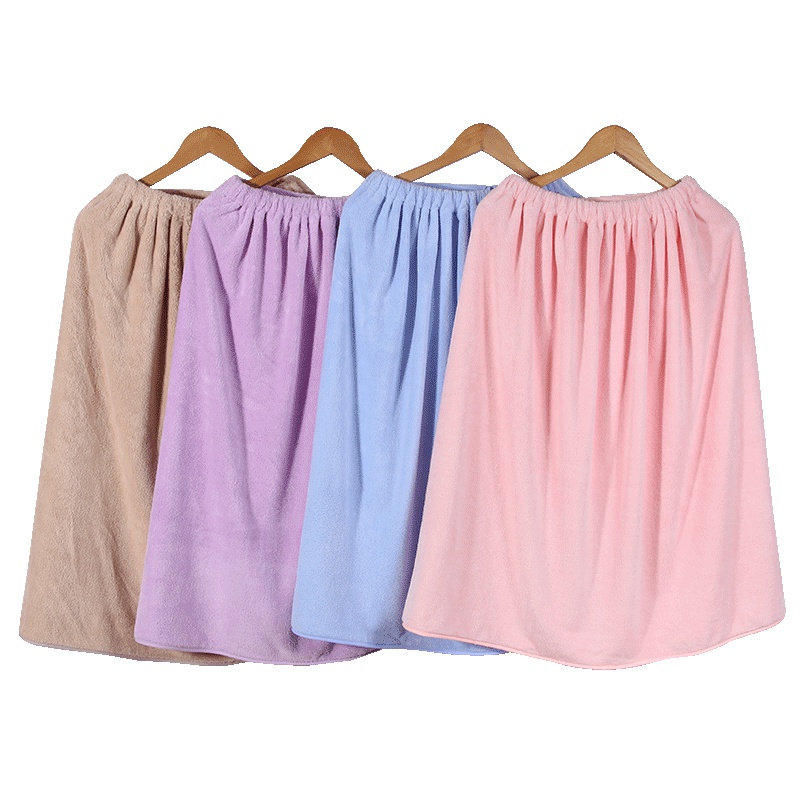 图强 珊瑚绒浴裙女可穿可裹 成人加大加厚强吸水韩版抹胸浴裙浴巾