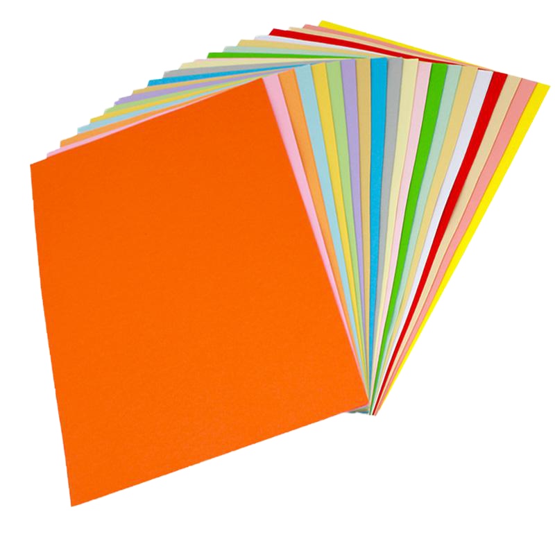 彩色100张a4复印纸70克手工折纸打印A4纯木浆纸双面多功能彩纸混 A4浅黄100张(送折纸)