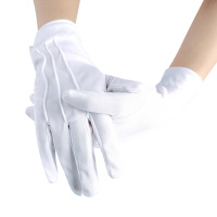 军根纯棉文玩白手套劳保薄礼仪全棉布工作业接待检阅10双装