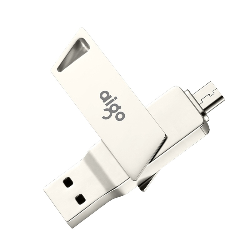 爱国者（aigo）U385 32G 手机U盘 高速Micro USB USB3.0 双接口OTG 银色
