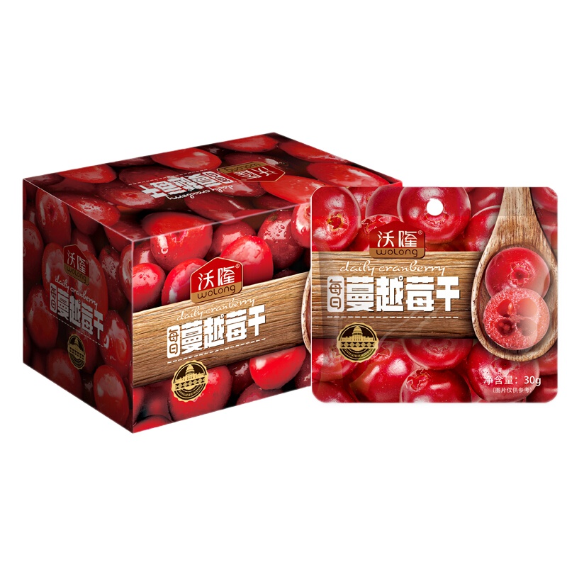 沃隆蔓越莓干360g盒装 烘焙原材料 蜜饯 果脯 休闲零食 孕妇 果干 小吃