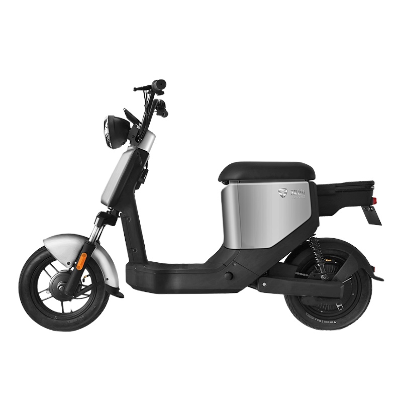 雅迪新款小巧电动车欧逸48V20ah可提锂电LED天使眼大灯电动自行车男女通用款 殴逸科技银