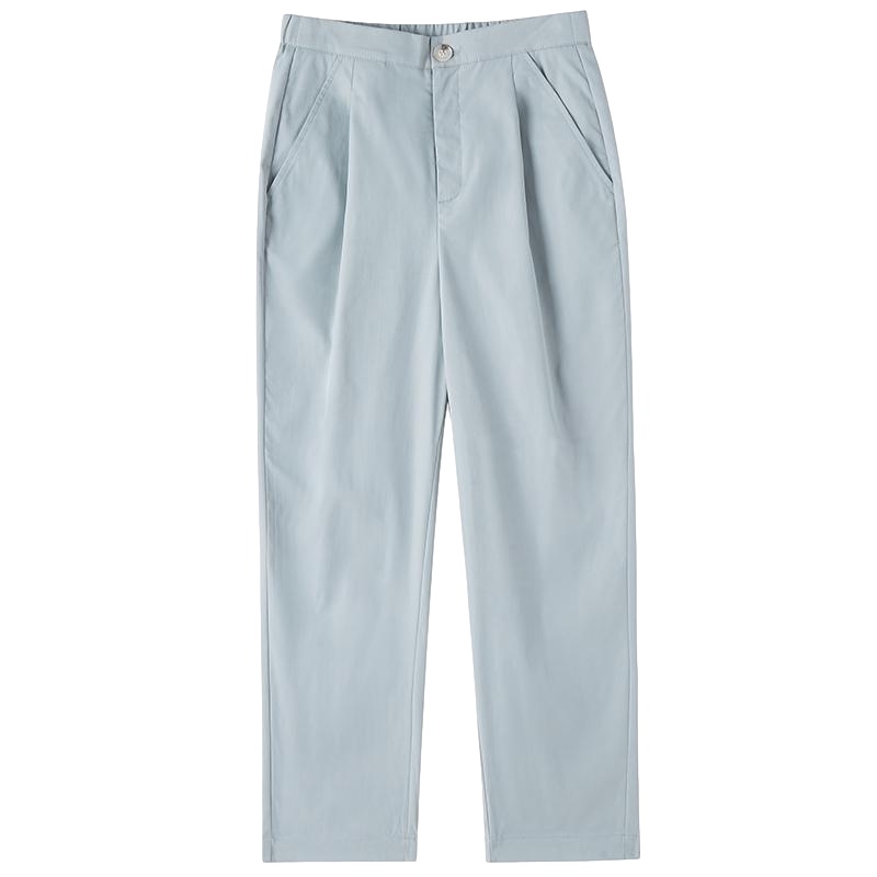 休闲裤女裤2021春季新款韩版宽松直筒裤高腰显瘦九分裤裤子薄款潮