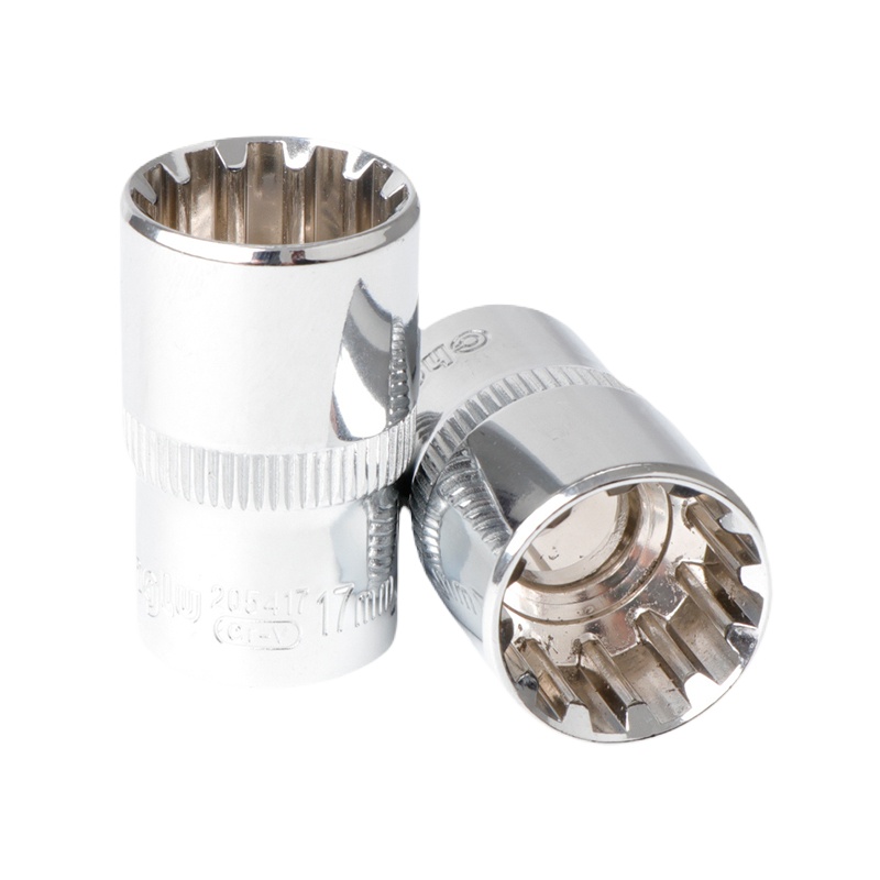 Changlu/长鹿12.5mm镜面齿形公制套筒头12角齿形多功能汽修大飞用21mm