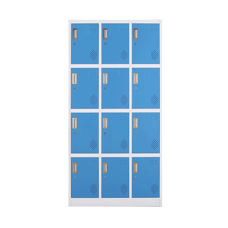 【晋美升】彩色更衣柜 蓝色六门 铁皮柜 员工储物柜 带锁 900*450*1850mm