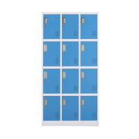 【晋美升】彩色更衣柜 蓝色六门 铁皮柜 员工储物柜 带锁 900*450*1850mm