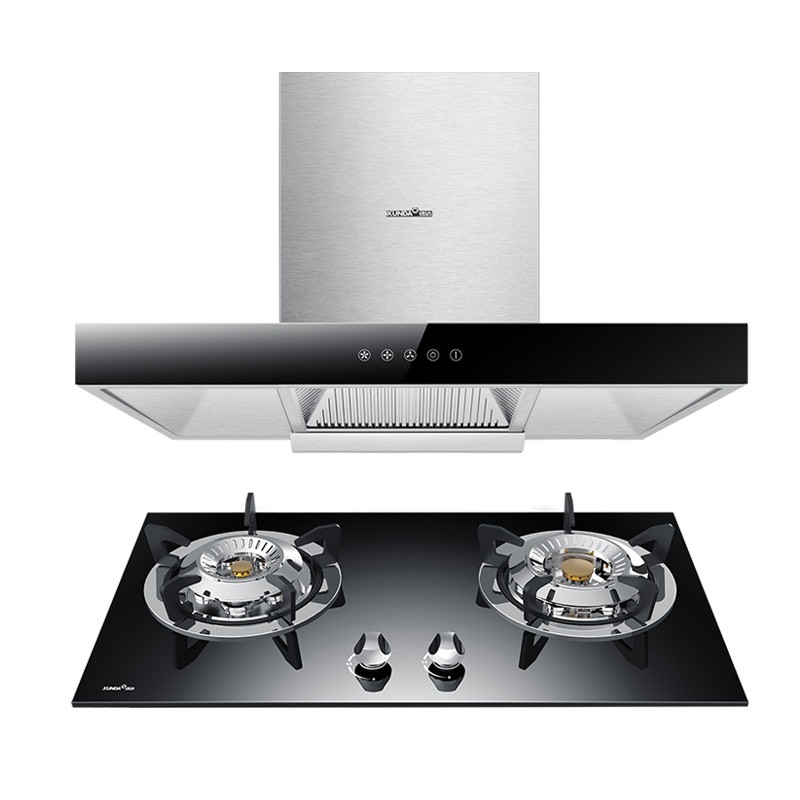 迅达DP6012+2-NB8317B烟灶套装嵌入式燃气灶欧式油烟机