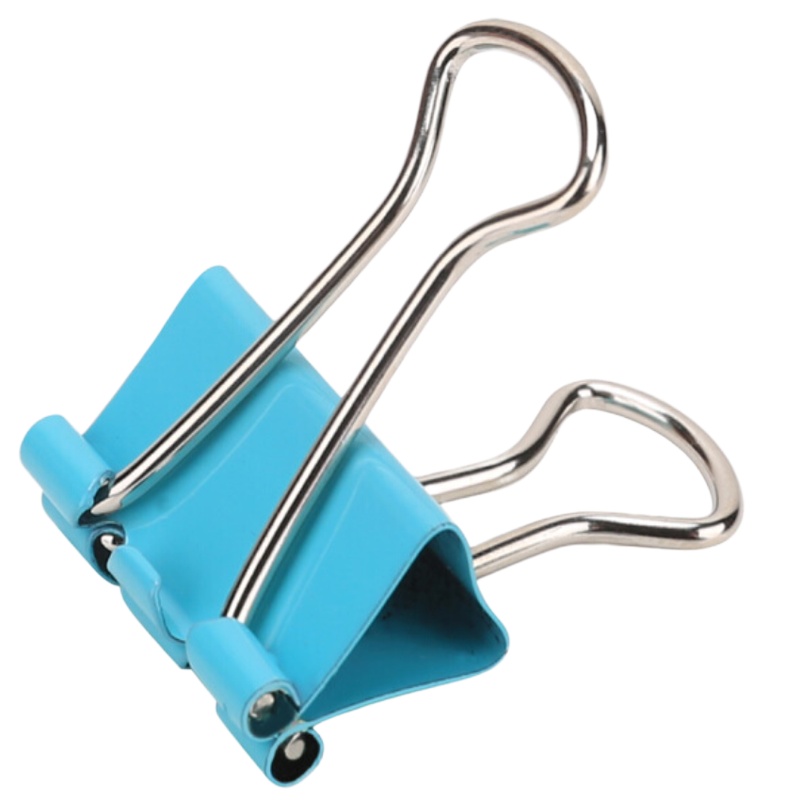 得力彩色长尾夹8555ES 40只/筒 2筒/组19mm