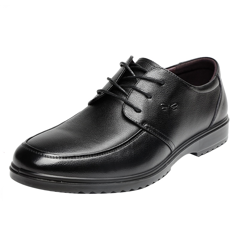 红蜻蜓男鞋真皮正装皮鞋新款男士商务正装休闲中老年防滑舒适皮鞋