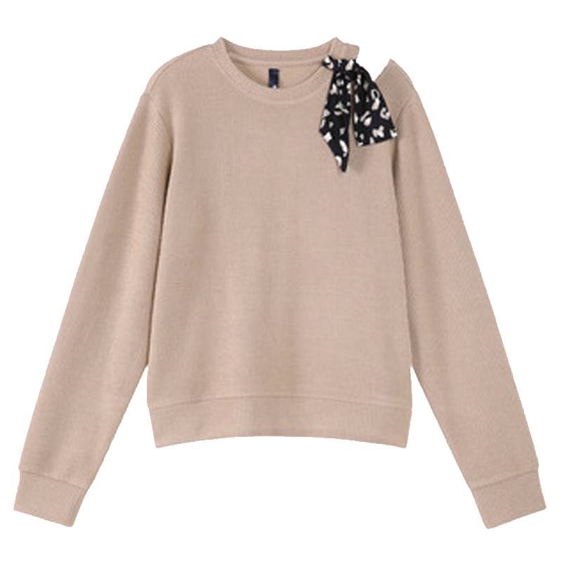 【专柜同款】长袖毛针织衫女套头2019秋装新款韩版修身喇叭袖气质法式洋气上衣20015367