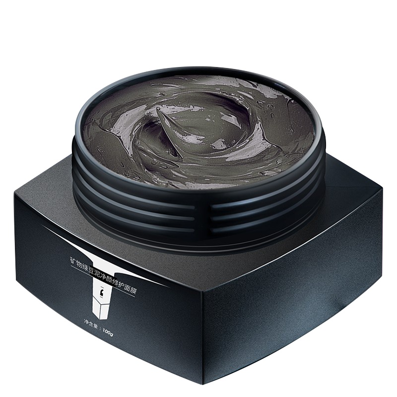 [买1送1]和风雨男士清洁面膜涂抹式泥膜去黑头粉刺深层补水祛痘控油收缩毛孔专用 绿豆泥膜100g