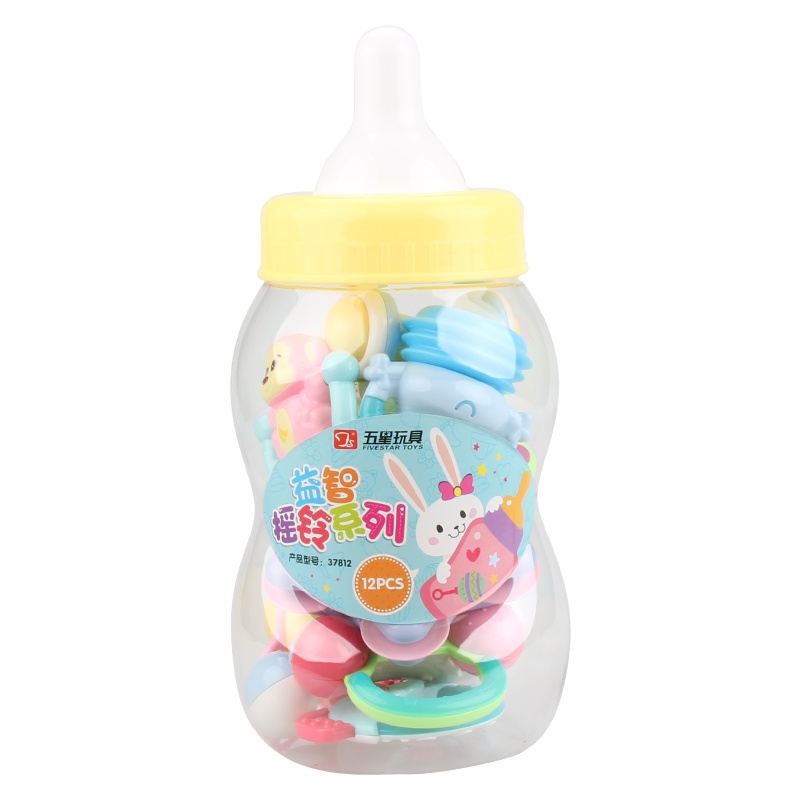 五星婴幼儿手摇铃套装宝宝益智玩具新生儿0-1岁宝宝早教抓握训练