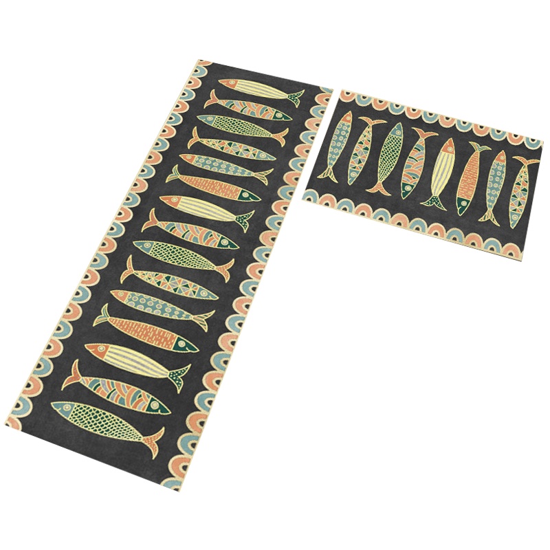 幸福派 厨房地垫吸水防滑防油家用脚垫定制入户垫子门厅地毯厨房地毯吸水防油卫生间浴室防滑垫结实耐用门垫入户门进门家用垫