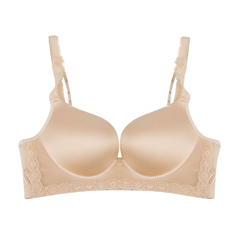 浪莎2019新品内衣女四季薄模杯性感蕾丝大胸显小文胸罩聚拢无钢圈