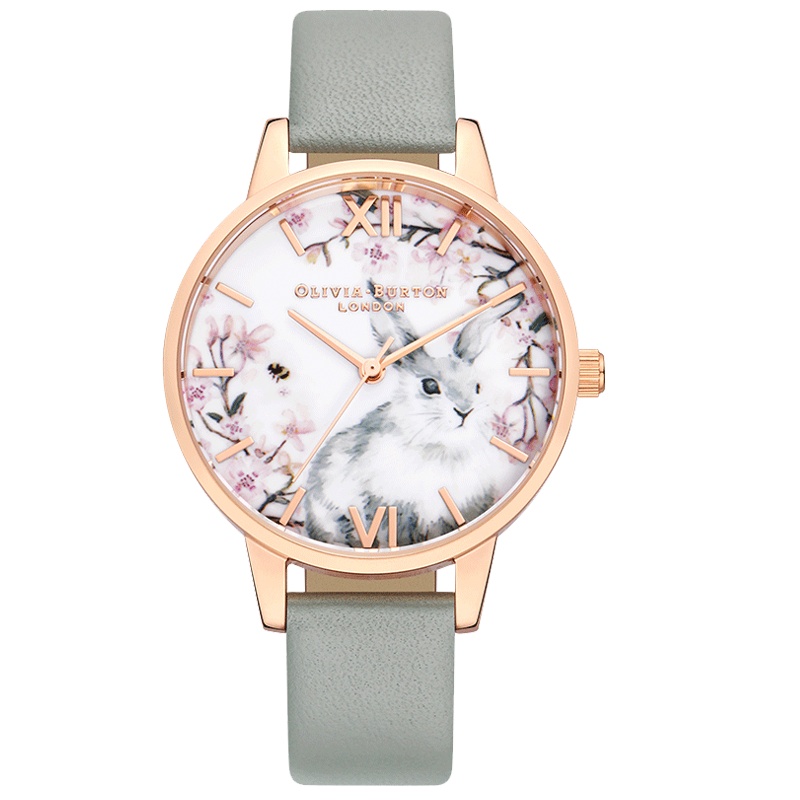 OLIVIABURTON进口 兔子表盘轻奢时尚清新石英女表英国网红手表OB16WL72 石英表 女
