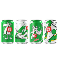 百事可乐 7喜 冰爽柠檬汽水 碳酸饮料 330ml*24(整箱)(新老包装、纸箱/塑包随机发货)