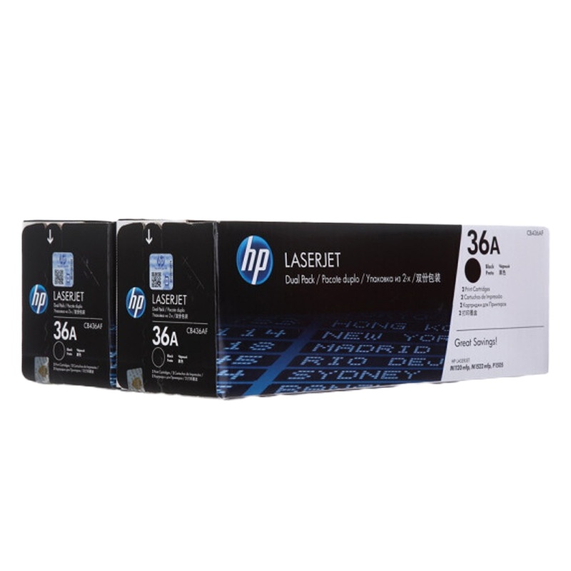 惠普(HP)CB436AF硒鼓 黑色 双支装 惠普