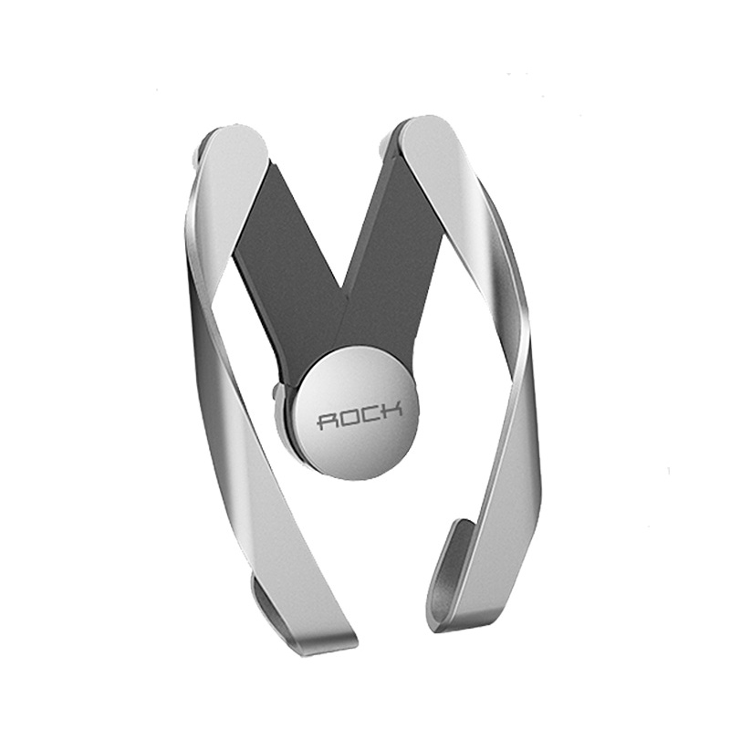 洛克（ROCK）车载手机支架 出风口车载支架重力M字机械联动手机支架卡扣式万能通用导航支架