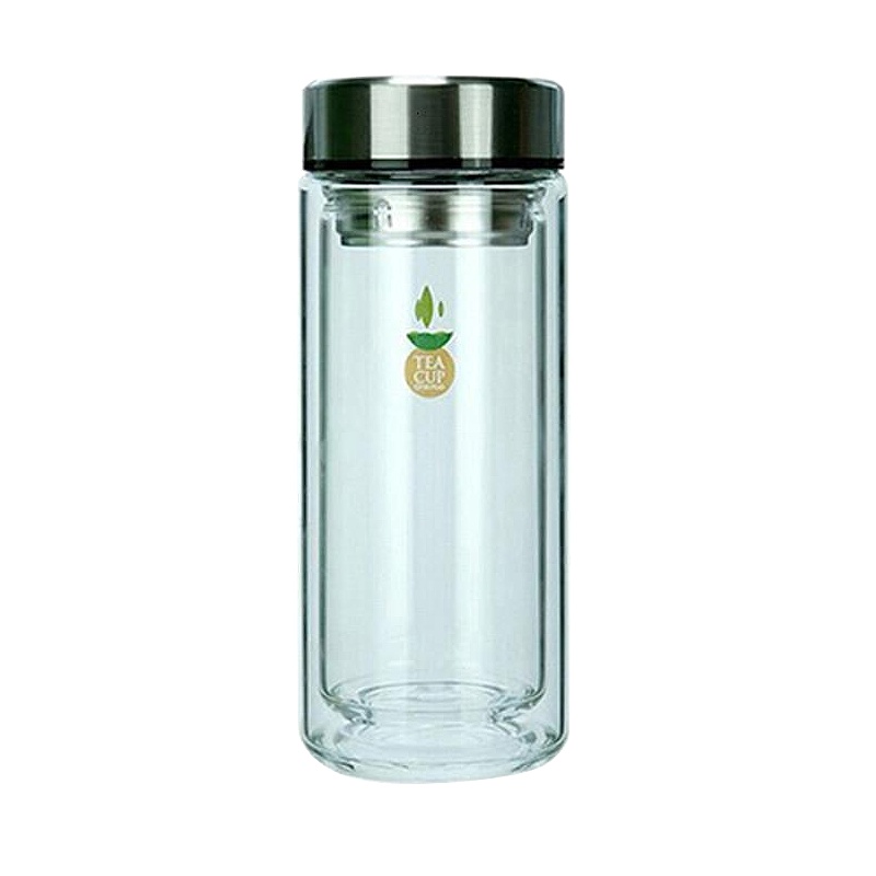 茶花 6208 280ML清雅玻璃滤茶杯 颜色随机 (单位:件)