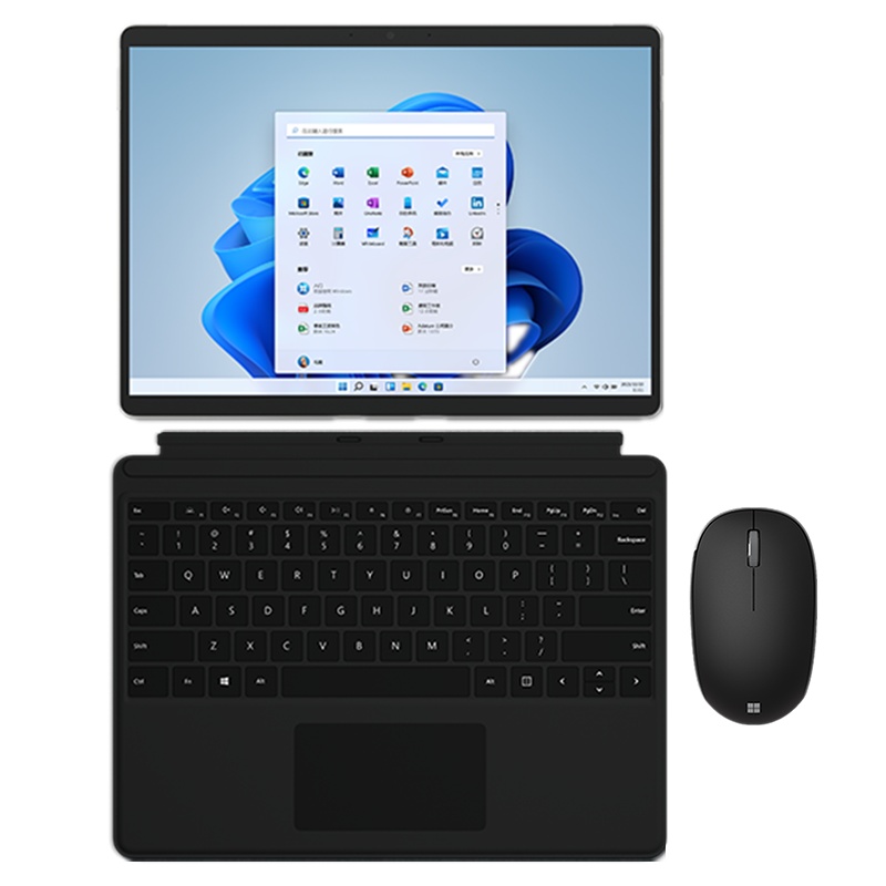 [配原装黑(键盘+鼠标)]微软(Microsoft)Surface Pro8 11代 i7 16G 256G 二合一平板电脑 亮铂金/石墨灰13英寸触屏轻薄本笔记本电脑