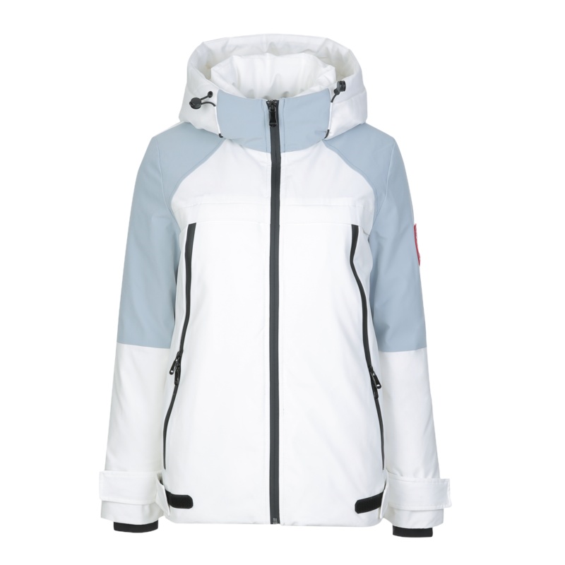 高梵羽绒服女短款2019新款时尚拼接撞色连帽运动风冬季外套潮