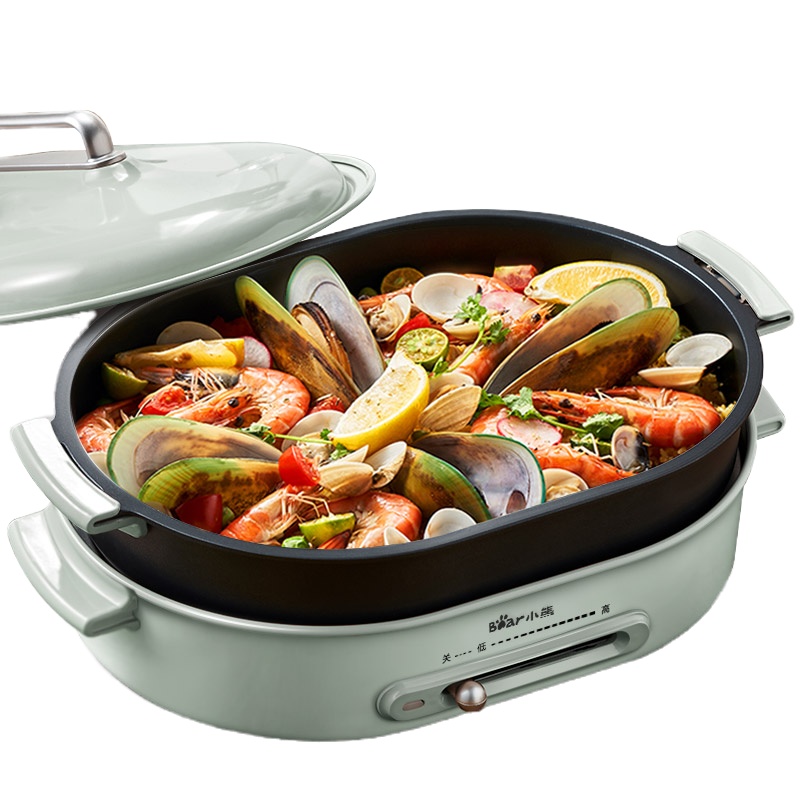 小熊（Bear）多功能锅电火锅料理锅电烤盘烤肉锅烤涮一体电热锅DHG-A35H1