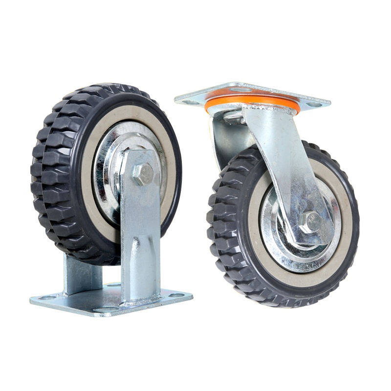 海斯迪克 HK-780 尼龙脚轮 高强度风火轮 聚氨酯脚轮 重型脚轮 工业脚轮轮子 6寸(2转向+2定向)