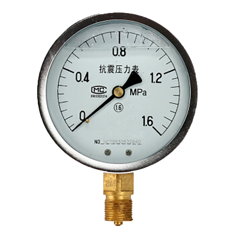 耐震压力表 径向抗震压力表 红 旗YTN-100 0-1.6Mpa