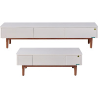 全友家居 北欧客厅小户型茶几电视柜 120751