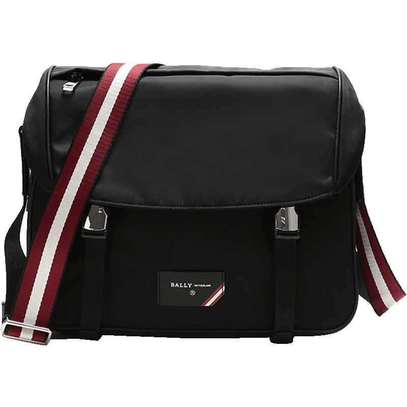 BALLY 巴利 男士织物单肩斜挎邮差包 FABRO