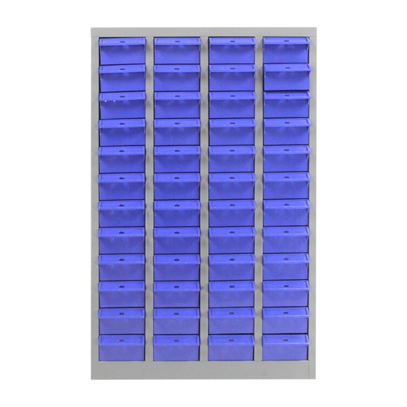震海 48抽无门零件柜蓝色中号抽屉五金配件收纳柜零配件收纳柜螺丝元件盒样品物料柜零件柜