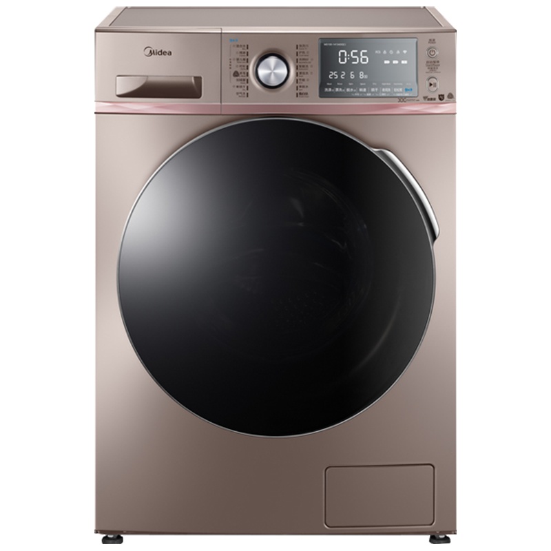 美的(Midea)MD100-1415ADQCJ 10公斤大容量洗烘一体洗衣机 家用玫瑰金 360度活水喷淋