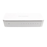 华为(HUAWEI)8口百兆交换机以太网端口非网管桌面型简易操作网络分线器小办公室酒店学校S1700-8-AC