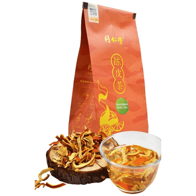 同仁堂 花茶 橘皮陈皮茶120g养生滋补茶花草茶 花茶 陈皮大红皮陈皮丝精选好货