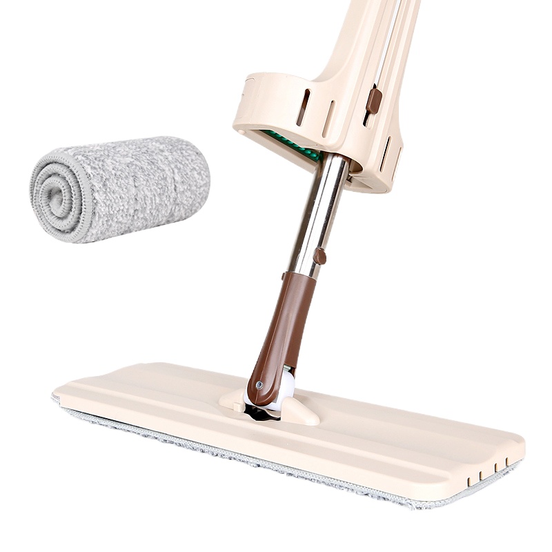 美丽雅 免手洗平板拖把 墩布懒人旋转拖把木地板地拖干湿两用家用拖布 HC066892