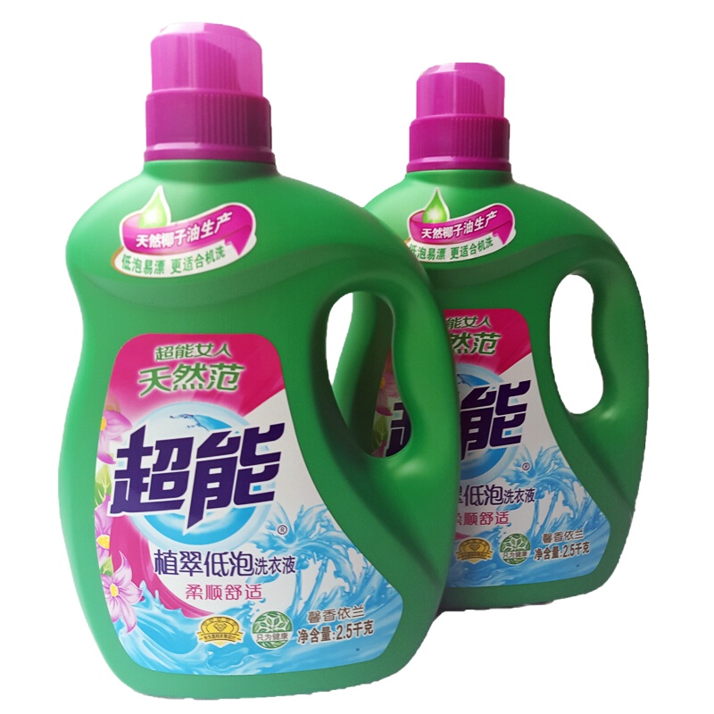 超能 洗衣液2500g植翠低泡(单位:瓶)
