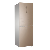 海尔BCD-269WDGB 冰箱 双门无霜冰箱静音节能269升彩晶玻璃门/台