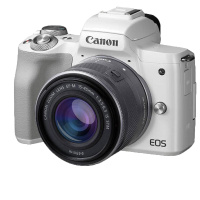 佳能(Canon)EOS M50(15-45)数码相机微单单镜头套装白色双核CMOS 监视器点数 约2410万有效像素