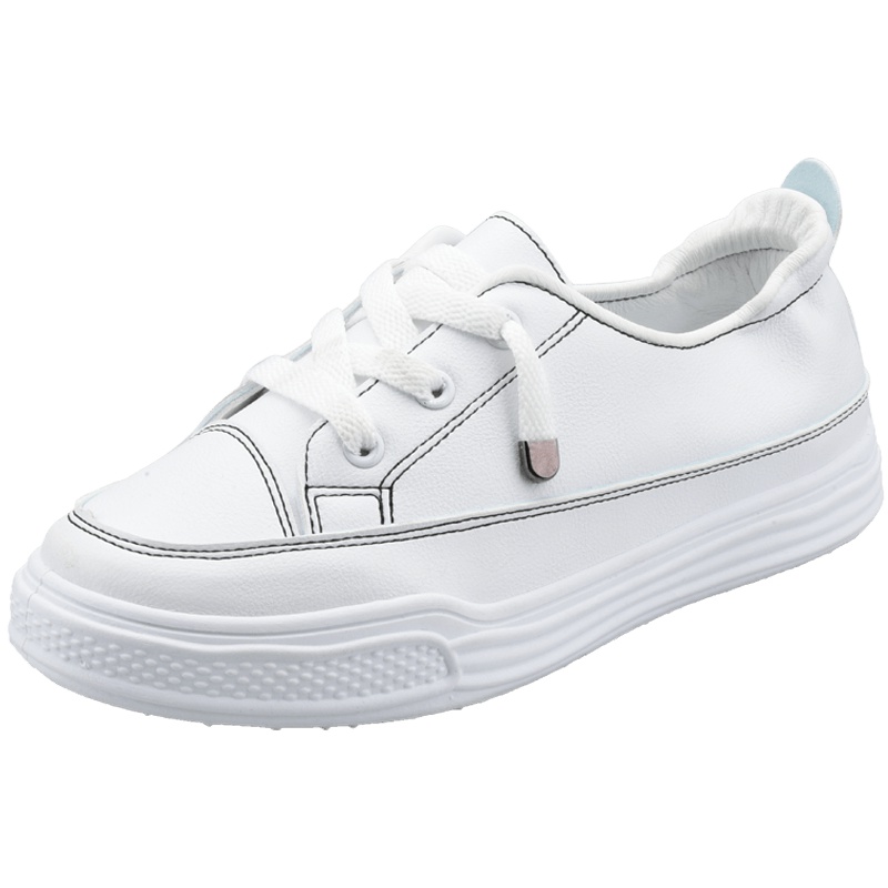 狄恩纪女式小白鞋2019年夏季休闲鞋时尚休闲板鞋舒适潮流女鞋