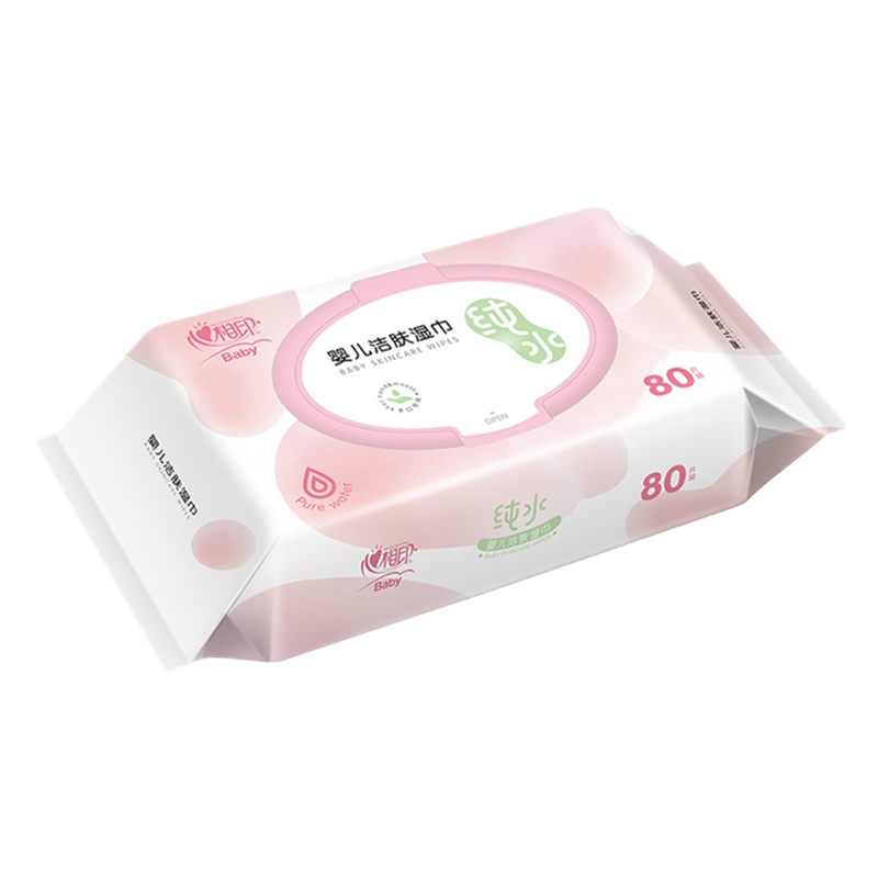心相印(Mind Act Upon Mind) 心相印宝宝婴儿洁肤湿巾 80片/包 (单位:包)