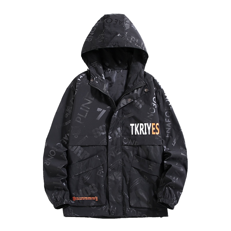 PMMP大码男士夹克春秋款外套加肥加大韩版青少年宽松休闲上衣男装胖子