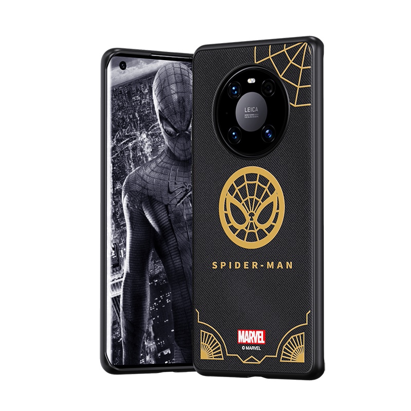 ESCASE 华为mate40Pro手机壳Pro/+保护套5G手机硅胶软边全包防摔刺绣工艺漫威香水壳美国队长盾牌